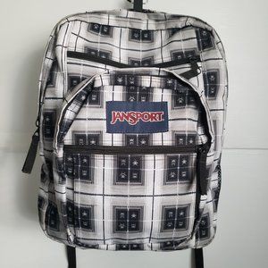 JANSPORT Backpack black white arcade droid bug character square full size bag